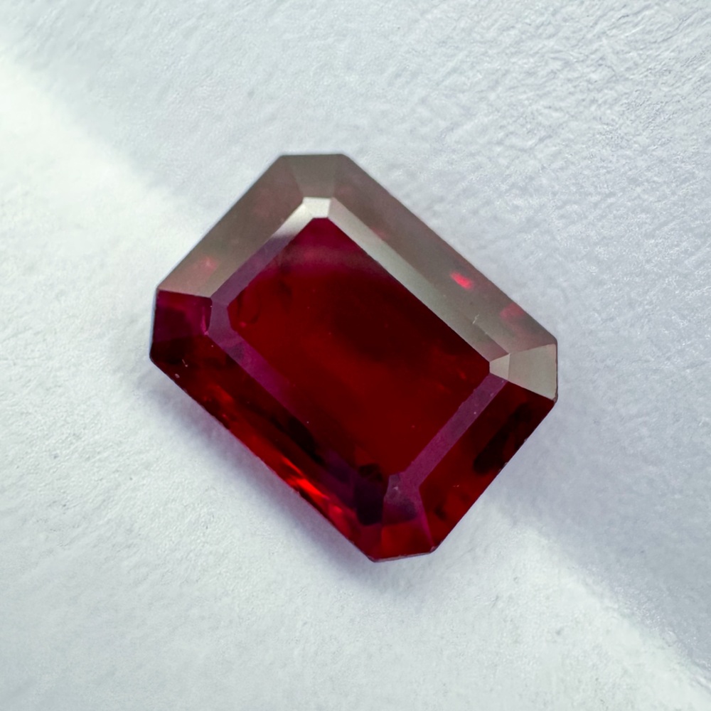 Natural Ruby Emerald-Cut Eye Clean Red Ruby July … - image 1